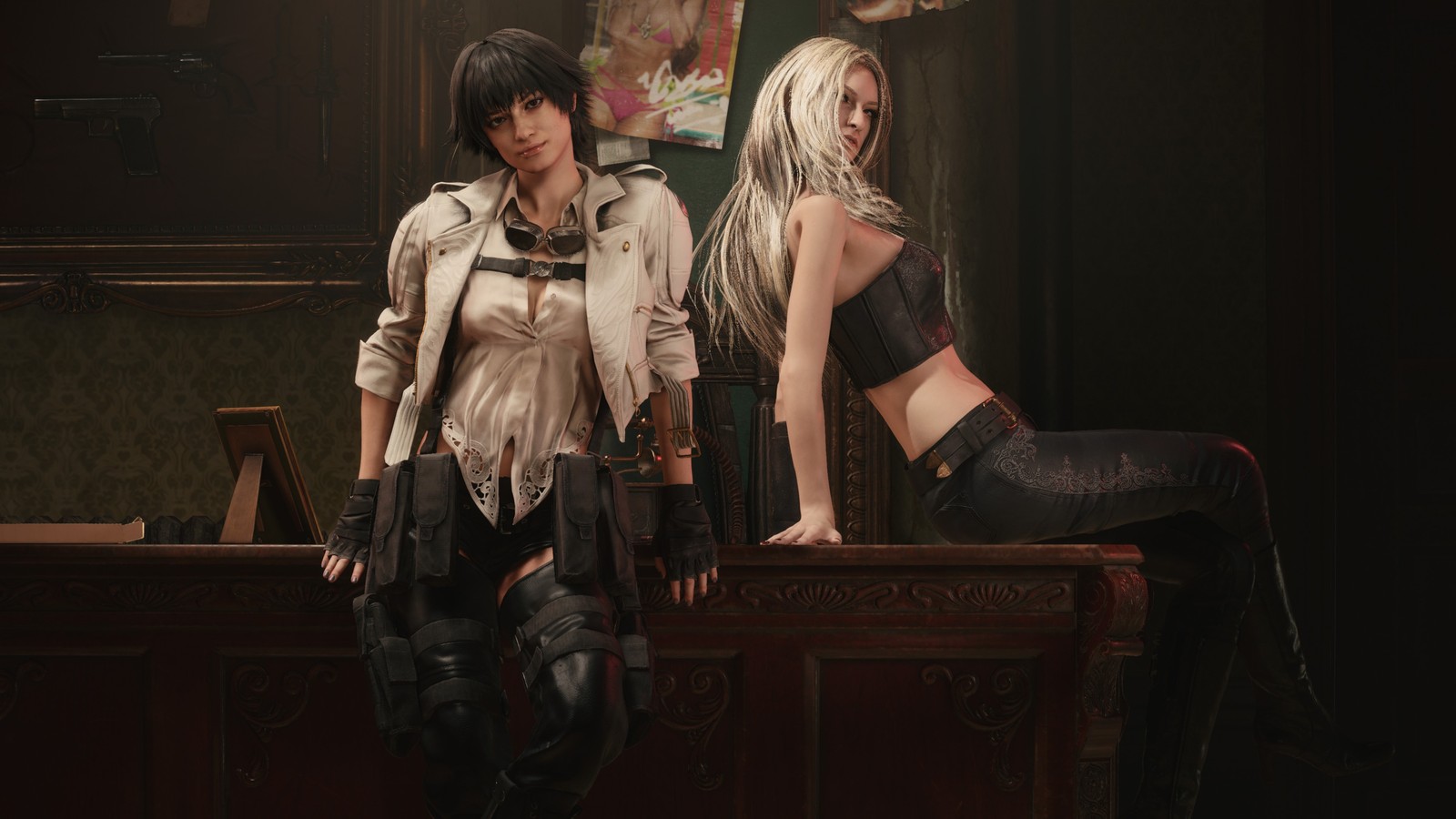 Baixar papel de parede devil may cry 5, jogo de vídeo, dama, trish