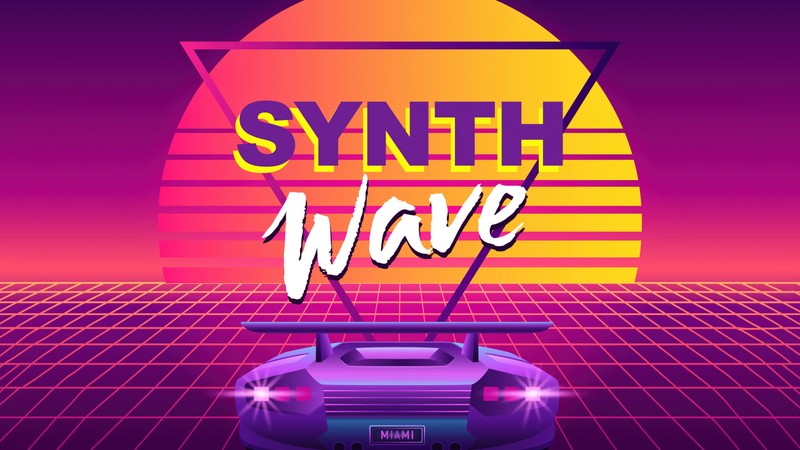 Synthwave том 1 от различных исполнителей (synthwave, аутран, outrun, сеточные линии, закат)