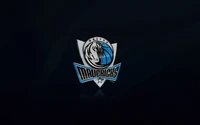 Logo des Dallas Mavericks sur fond sombre - Fond d'écran sportif NBA