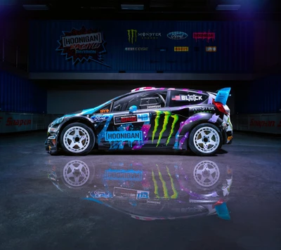 amérique, bleu, fiesta, ford, ken block