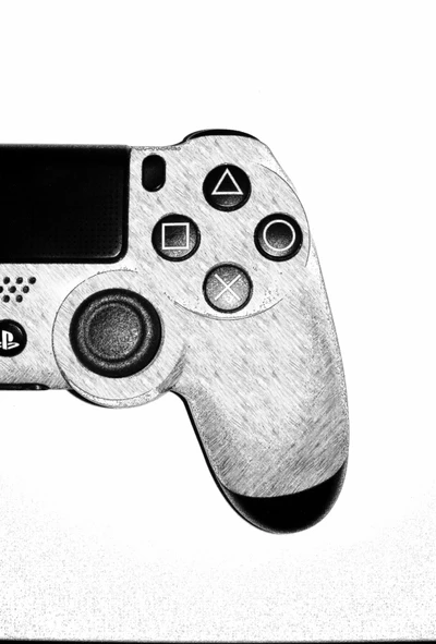 Controlador Sony PS4 estilizado em close-up