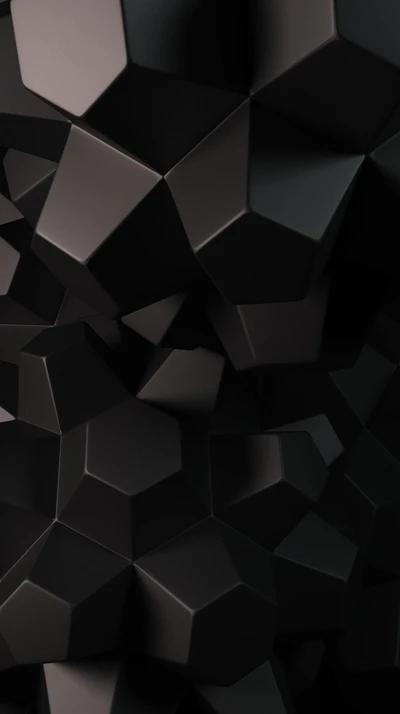 3d geometry, abstract, dark