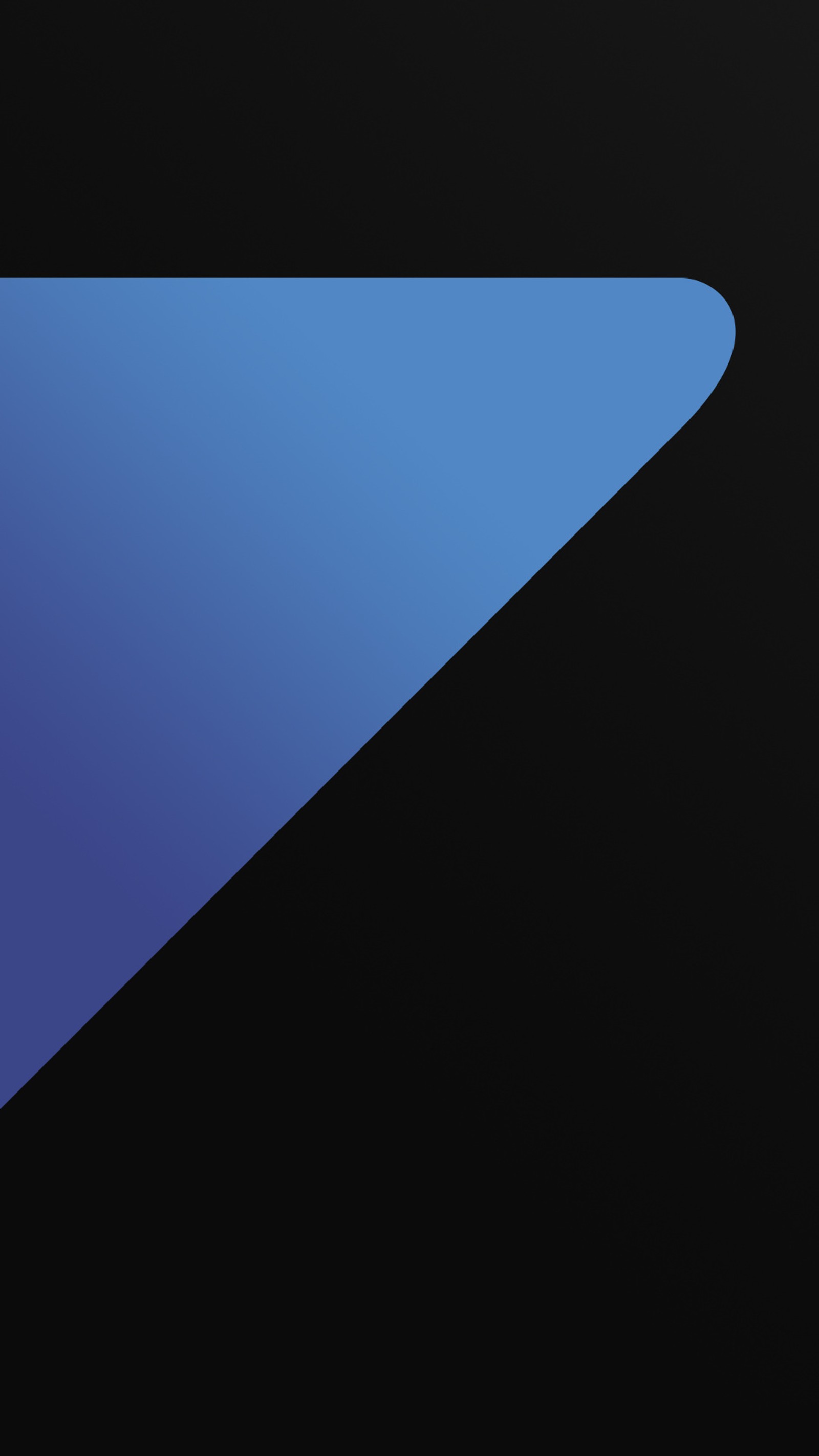 A close up of a blue triangle on a black background (abstract, galaxy, s7, stock, wallpapers samsung)