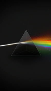 Prismenstreuung von Licht in ein Regenbogenspektrum