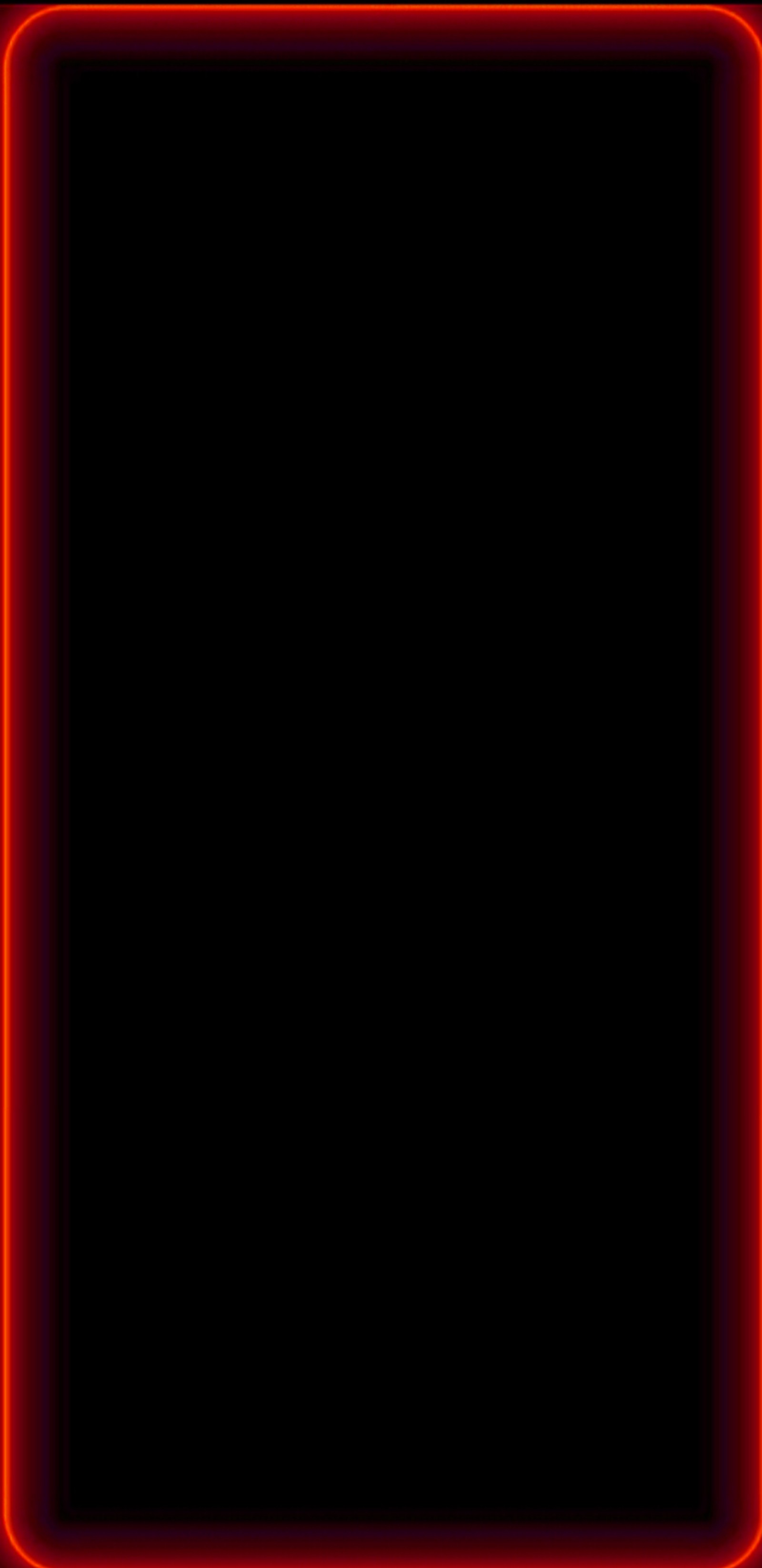 A red neon frame with a black background (me, edge)