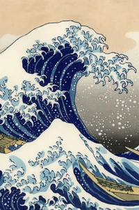 arte, ótimo, hokusai, japão, the