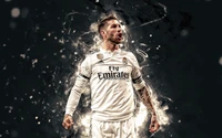 Captain Sergio Ramos Celebrating Victory with Real Madrid CF