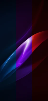 Abstract Fluid Waves in Blue, Purple, and Red