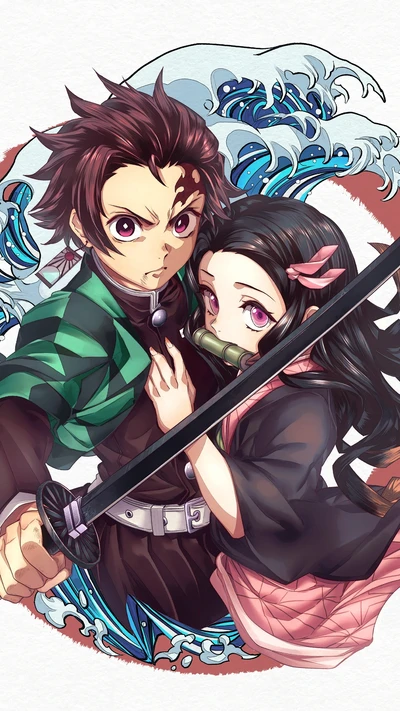 Tanjiro e Nezuko: Vínculo inquebrável em Demon Slayer