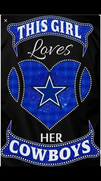 This Girl Loves Her Cowboys" - Enthusiastic Dallas Cowboys Fan Apparel