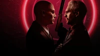 hitman world of assassination, video game, dark red, red background, games wallpaper