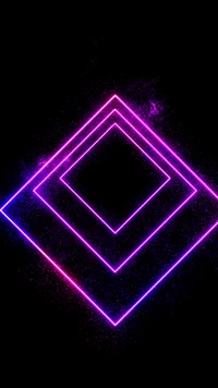 Symmetrische Neon-Geometrie mit elektrischen blauen und violetten Mustern