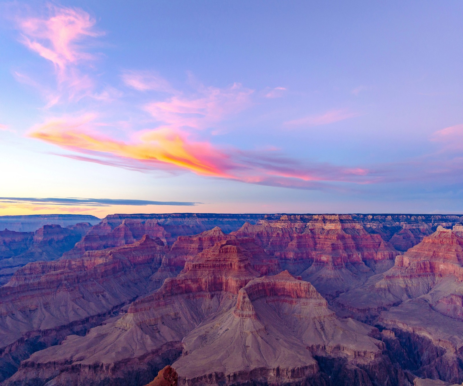 Lade grand canyon nationalpark, grand canyon village, arizona, sonnenuntergang, hopi point Hintergrund herunter