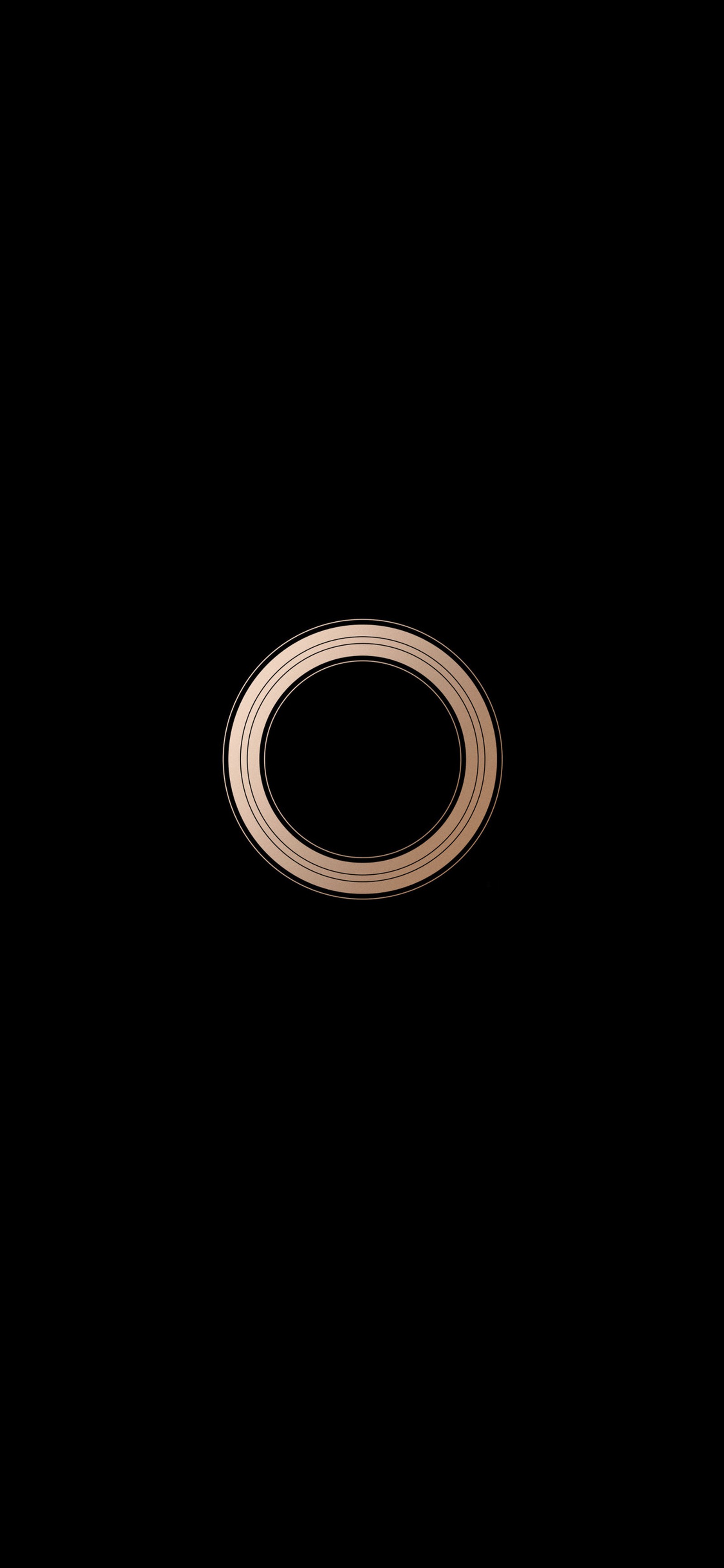 Gros plan d'une bague dans l'obscurité de la nuit (pomme, iphone, iphone x, pommes, cercle)