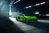 Novitec Lamborghini Aventador SVJ в ярком зеленом цвете