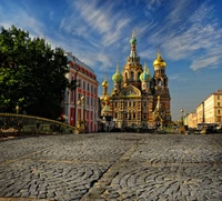 church of the savior on blood, cathedral, landmark, town, city wallpaper