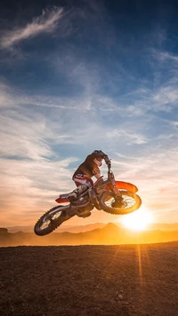 motorcycle, ktm, motocross, motorcycle helmet, enduro