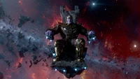 Thanos in der Leere: Der Dunkle Thron der Auslöschung im Weltraum