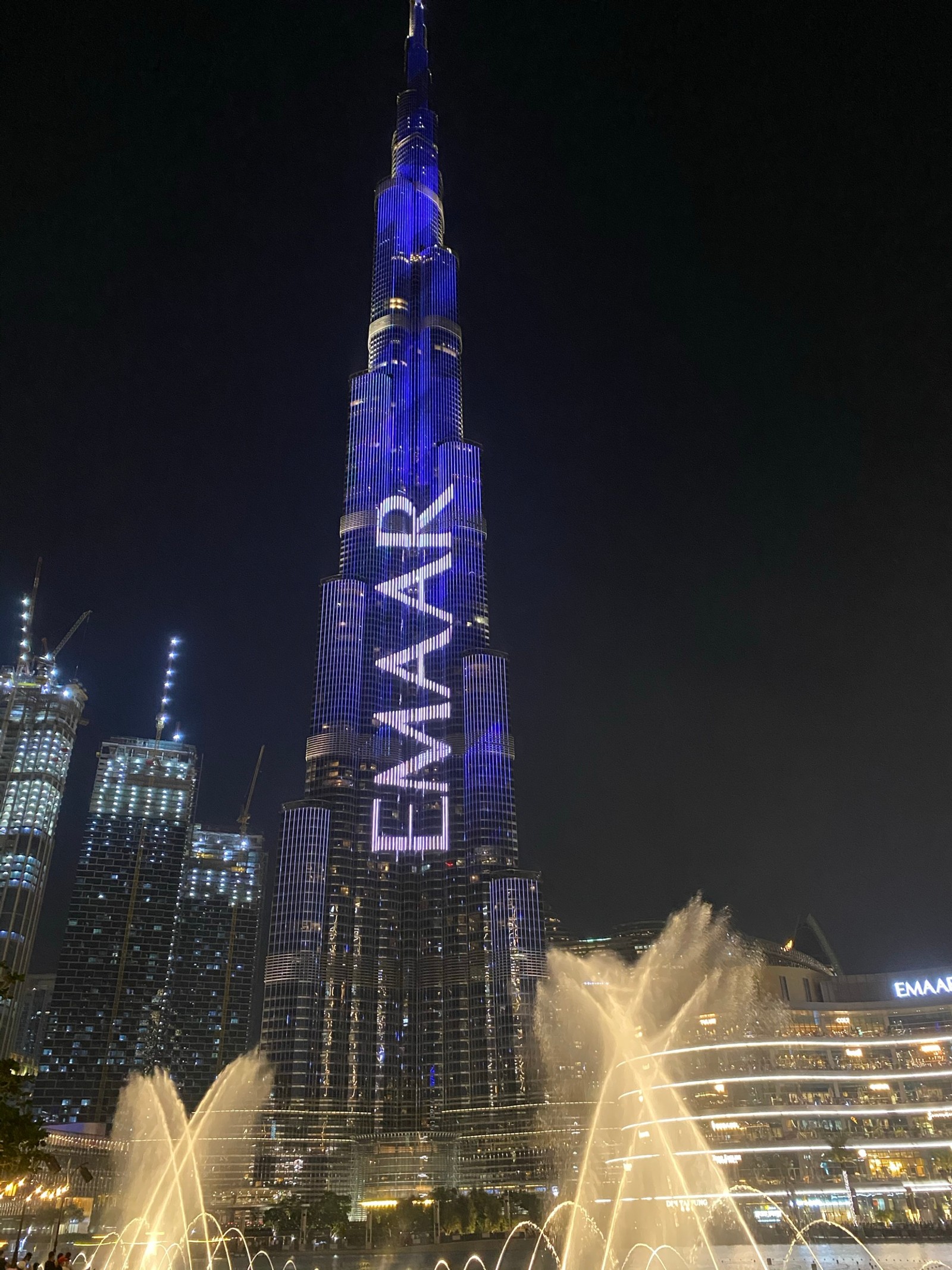 Скачать обои дубай, dubai, burj khalifa, небоскреб, ночь