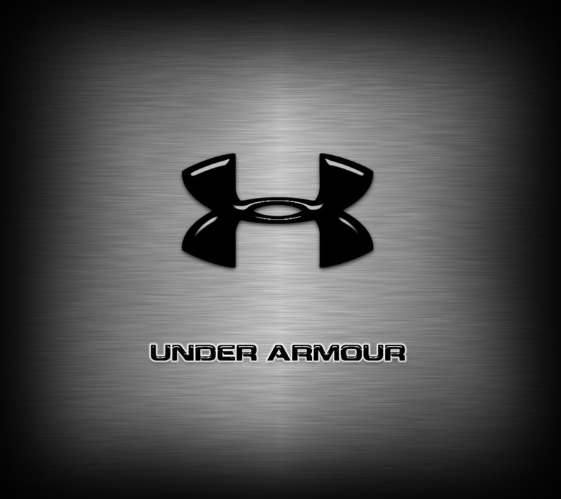 Логотип under armour на металлическом фоне (логотип, under armour)