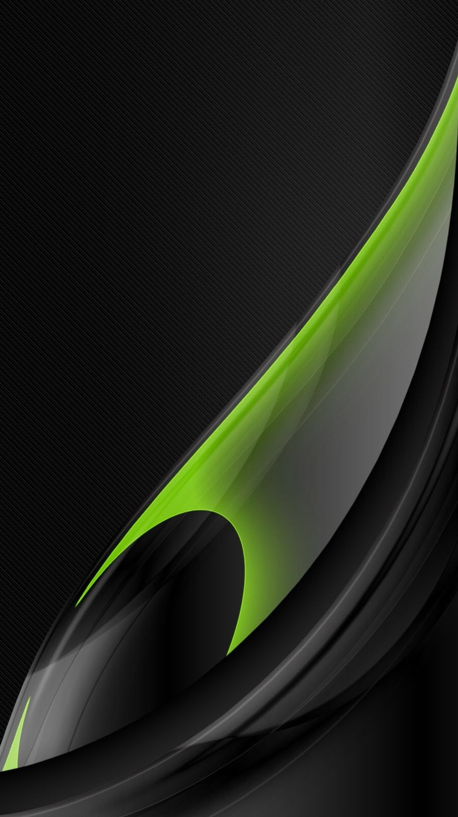 A close up of a black and green abstract background with a curved design (abstract, green, pattern)