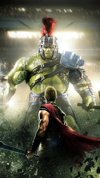 Hulk e Thor se enfrentam em uma épica batalha da Marvel