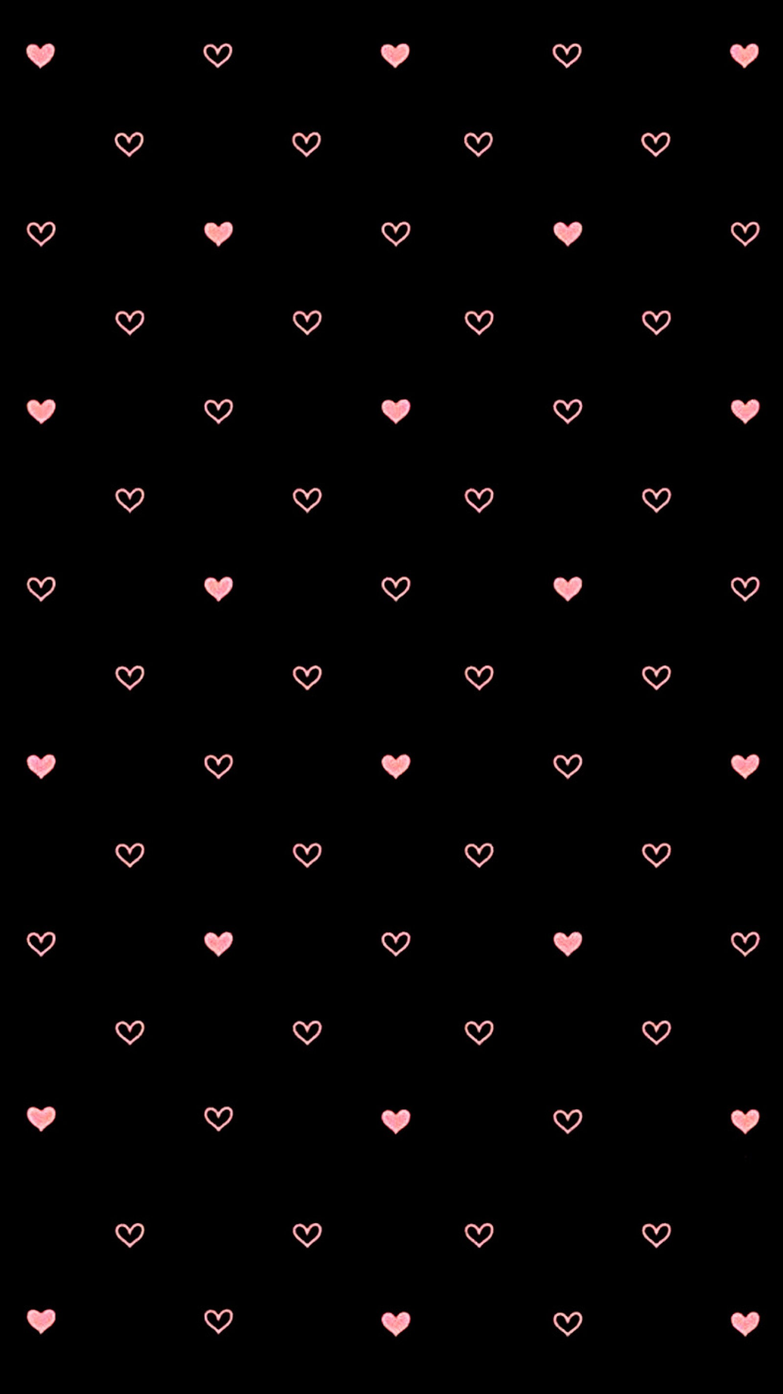 Primer plano de un fondo negro con corazones rosas (fondo, hd, fondos de pantalla, whatsapp)