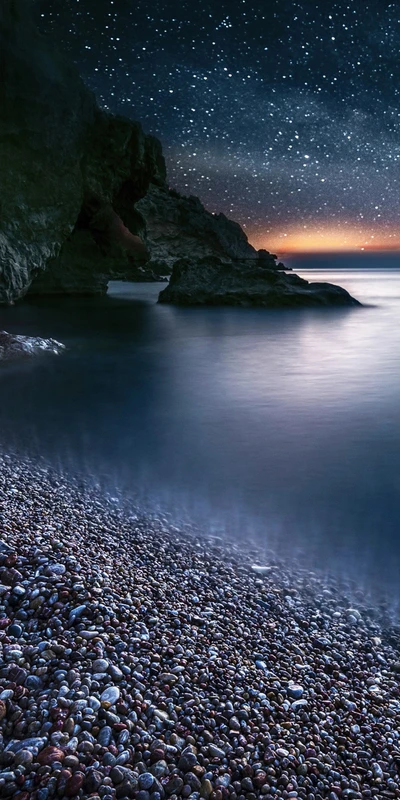 Starry Night Over Serene Pebble Beach