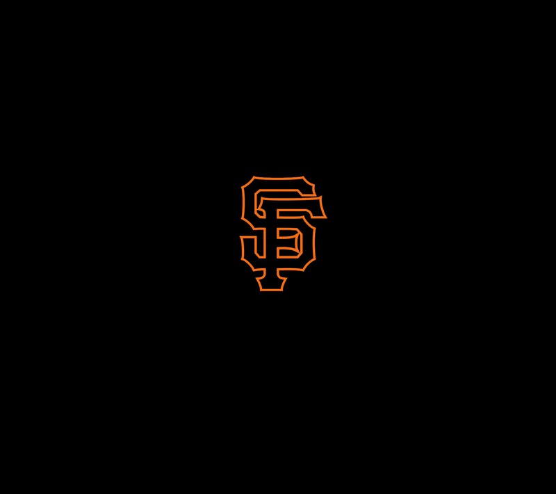 Крупный план логотипа сан-франциско джайентс на черном фоне (бейсбол, sf giants)