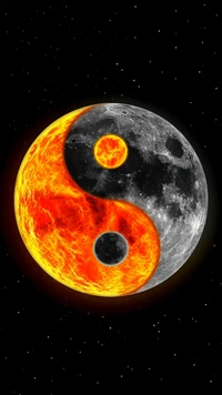 Yin Yang: El equilibrio cósmico del fuego y la luna