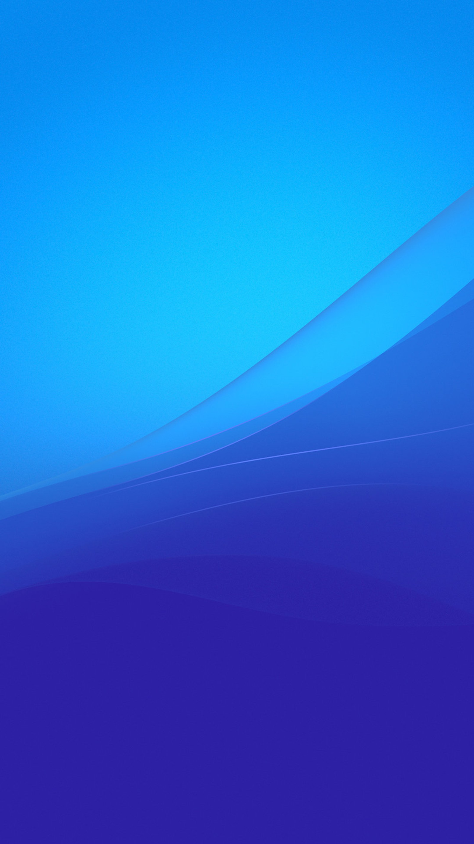 There is a blue background with a curved design on it (abstract, blue, default, original, sony)