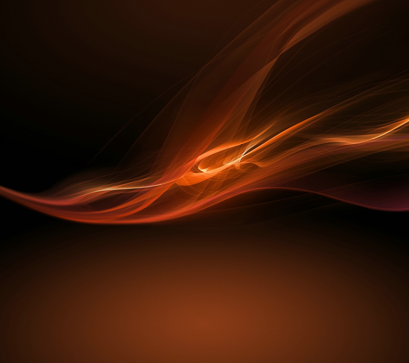 Abstract orange and black background with a blurry wave (orange, sony, xperia)