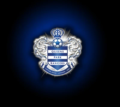 Logo des Queens Park Rangers Football Club auf blauem Hintergrund