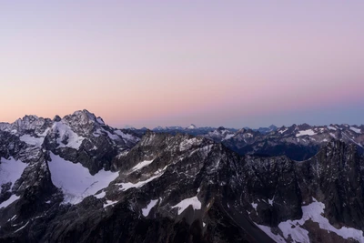 Majestic Dawn Over Glacier-Capped Peaks in North Cascades National Park, Washington