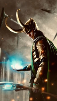 loki, art, helmet, knight, armour wallpaper