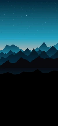 Serene Mountain Range Under a Dusk Sky