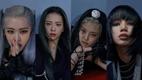 BLACKPINK : Membres Rose, Jisoo, Jennie et Lisa dans une esthétique sombre et stylée