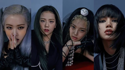 BLACKPINK: Members Rose, Jisoo, Jennie, and Lisa in Stylish Dark Aesthetic