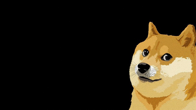 Близкий план собаки на черной поверхности (сиба ину, shiba inu, собака, пиксельное искусство, черный фон)