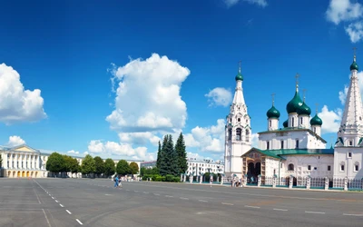 landmark, cloud, town, city, church