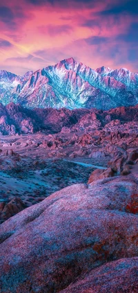 Majestic Highland Peaks Under Azure Skies at Dusk