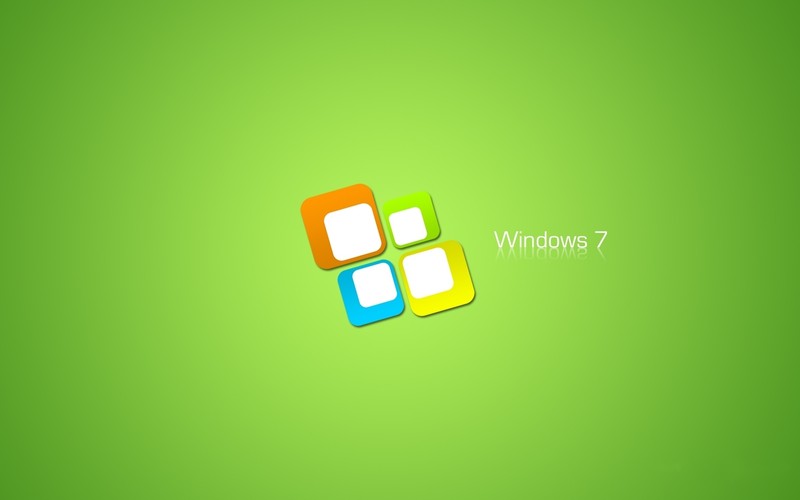 Зеленый фон с изображением windows 7 (логотип, зелёный, текст, графический дизайн, линия)