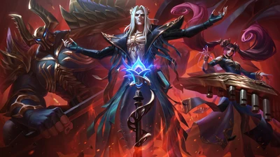 Pentakill III: Capítulo Perdido Arte Splash con Mordekaiser, Karthus y Sona