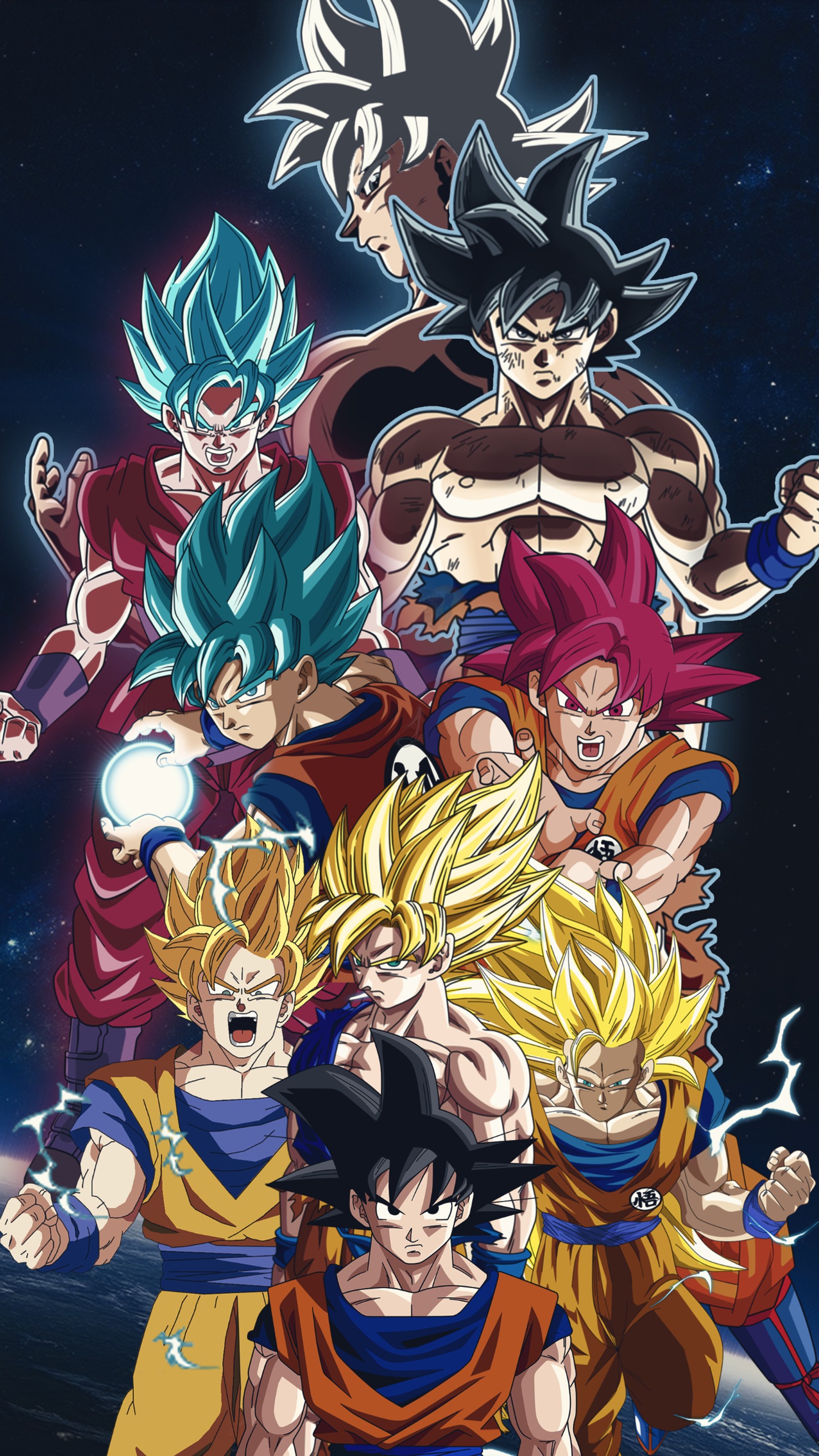 Téléchargez le fond d'écran dragon, balle, super, saiyan, goku