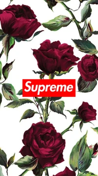 Винтажный цветочный логотип Supreme