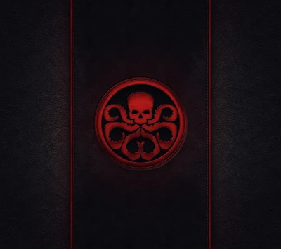 Hydra Emblem: The Iconic Skull and Octopus Logo on a Dark Background