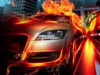 audi tt, fire wallpaper