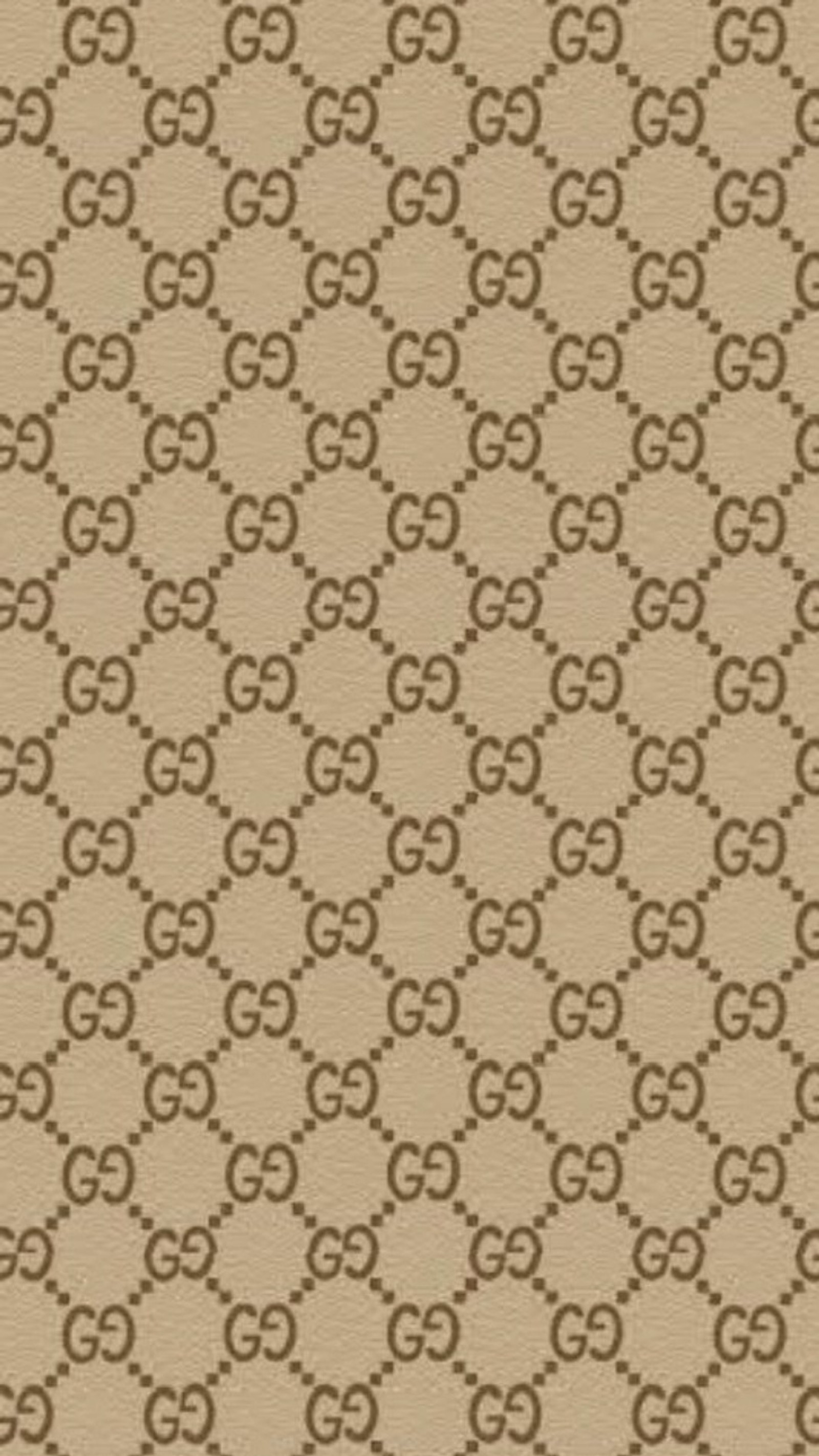 A close up of a beige and brown pattern with a small circle (gucci, lil pump)