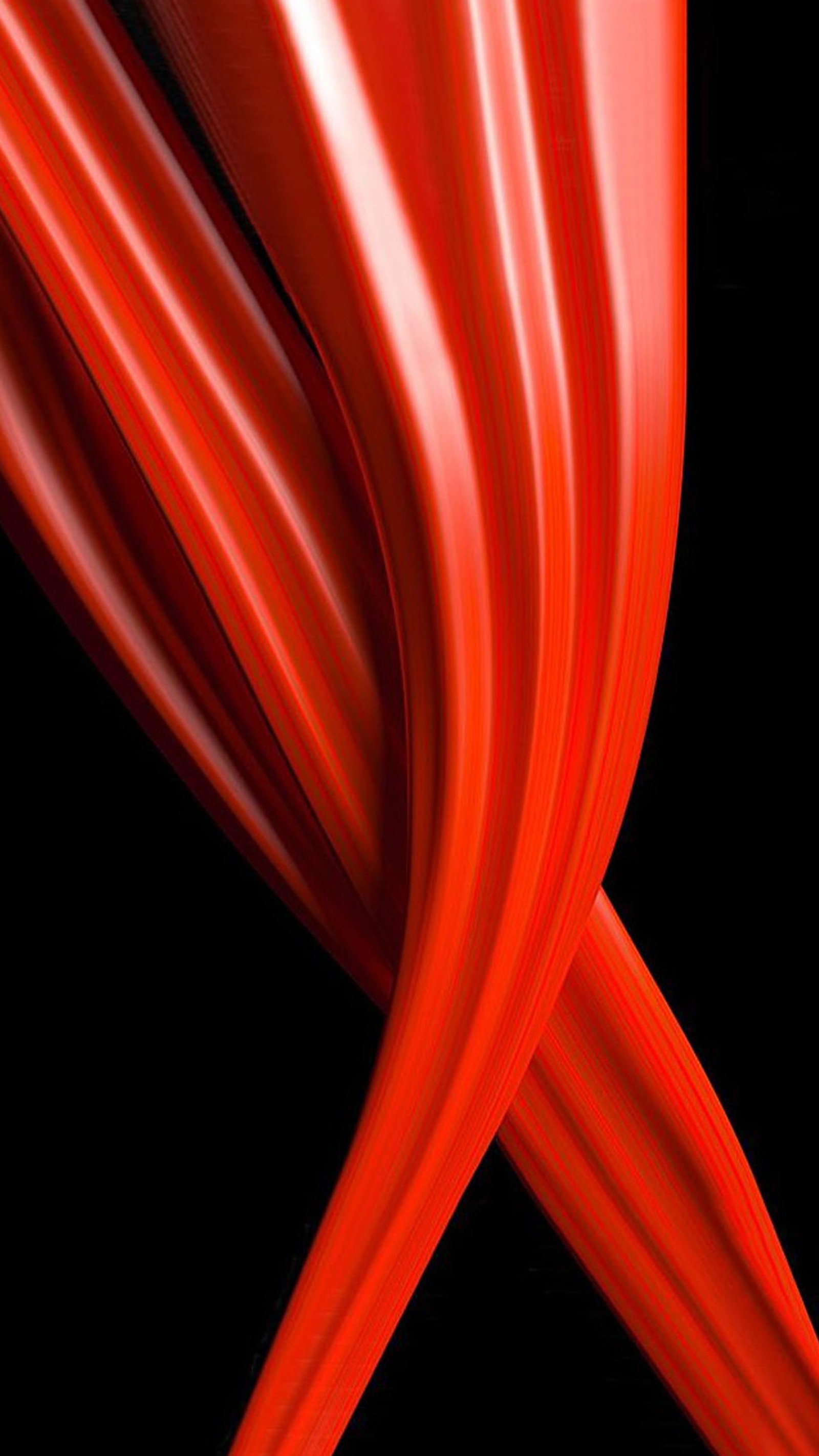 A close up of a red and black background with a curved design (3d, iphone)