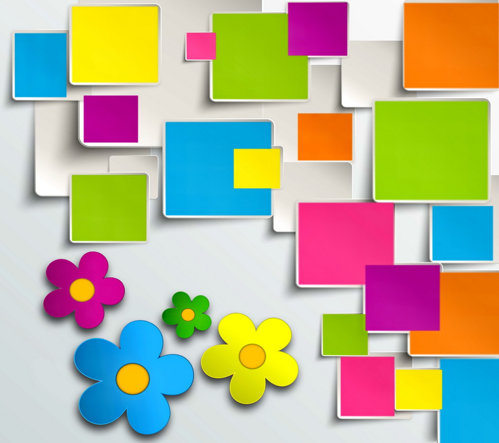 abstract, colorful, cubes, square, tiles Download Wallpaper